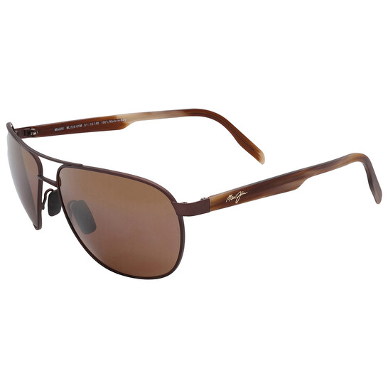 Jim Castles Maui Jim Castles HCL Bronze Pilot Unisex Sunglasses H728-01M 61 ...