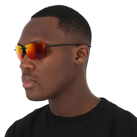 Maui Jim Ho'okipa Universal Fit Hawaii Lava Wrap Unisex Sunglasses