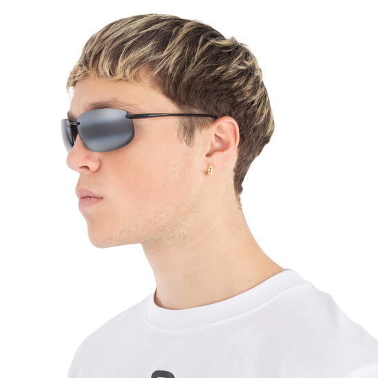 Maui Jim Ho'okipa XLarge Nuetral Grey Rectangular Men's Sunglasses