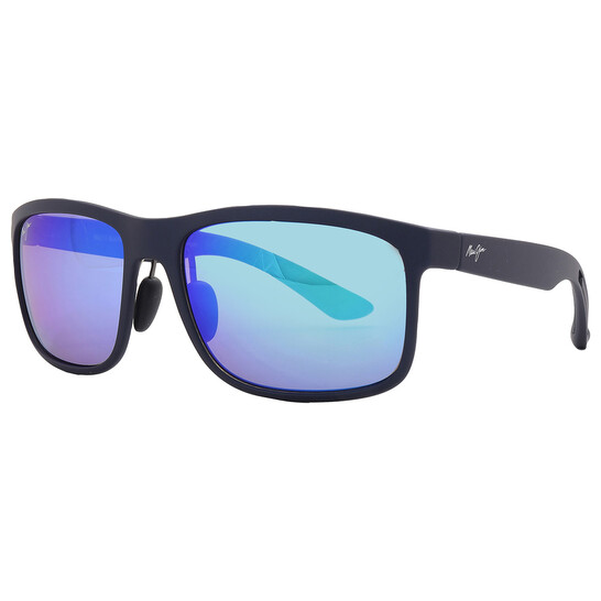 Maui Jim Huelo Blue Hawaii Rectangular Men's Sunglasses B449