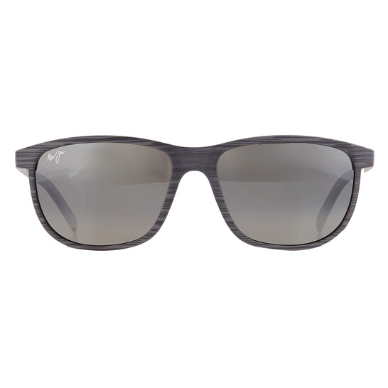 サングラス Maui Jim Maui Jim - LELE KAWA - grey lele kawa grey strip Maui Jim Lele Kawa Classic Grey Stripe Sunglasses Polarized