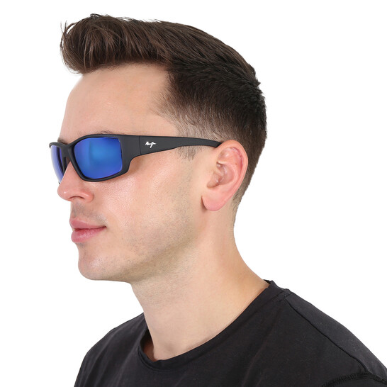 Maui Jim Local Kine Blue Hawaii Rectangular Men's Sunglasses B810