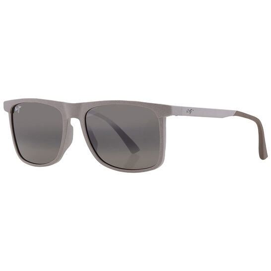Maui Jim Makamae Neutral Grey Rectangular Men's Sunglasses 619-14