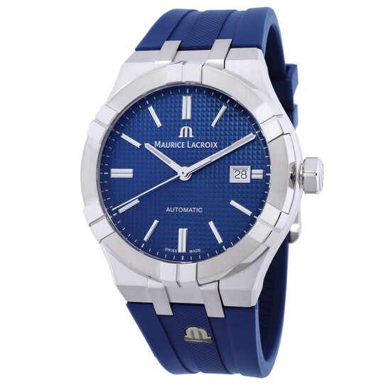 Maurice Lacroix Aikon Automatic Black Dial Silver Steel Strap Watch For Men - AI6008-SS002-330-1