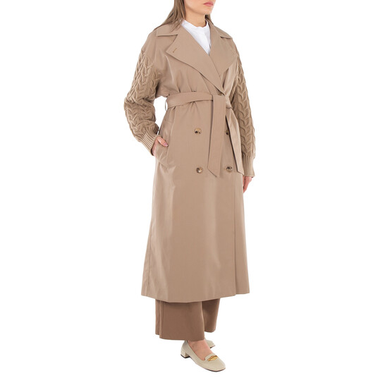 Max Mara Cicladi Water-Repellent Gabardine Trench Coat