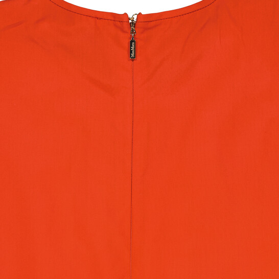 Max Mara Orange Kren Jersey Tiered Sleeveless Midi Dress, Brand