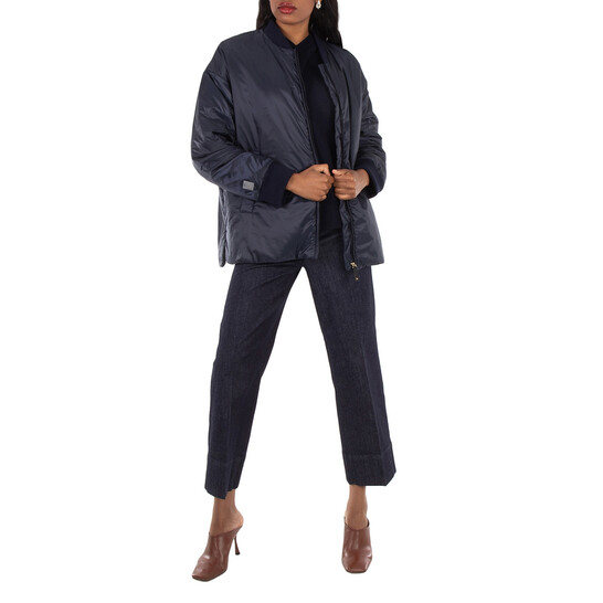 Max Mara Water Repellent Danish Bomber Jacket, Brand Size 44
