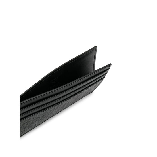 MCM Black Card Case in Visetos Original