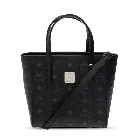MCM 黒 MCM Black Visetos Aren Mini Top-Zip Shopper Bag MWPAATN04BK001