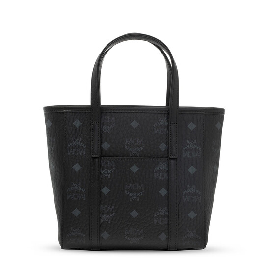 MCM 黒 MCM エムシーエム ヴィセトス スタッズ アウトライン付 バックパック