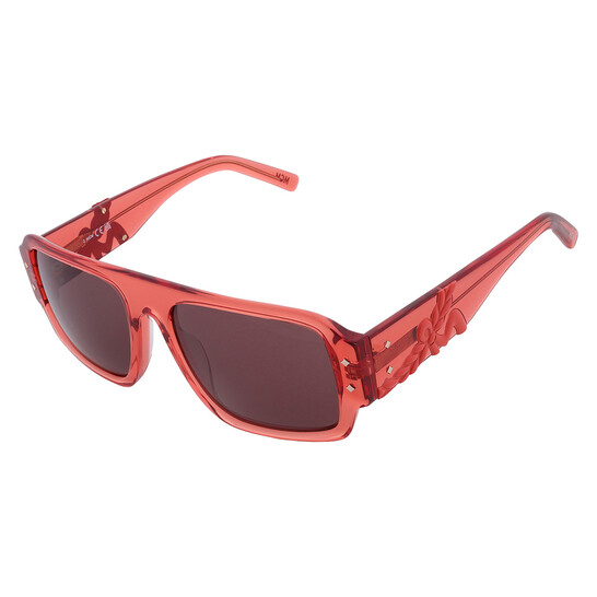 New MCM sunglasses red lurex  new One Size Oversized Square Sunglasses Red | MCM ®US main image 4