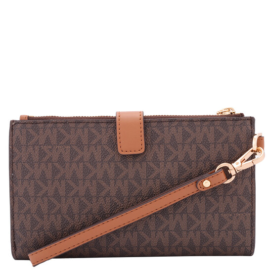 財布・小物その他 Michael Kors Woman Wallet Brown 32T4GJ6Z5L 297 Michael Michael Kors Logo Print Wallet | Brown | FARFETCH