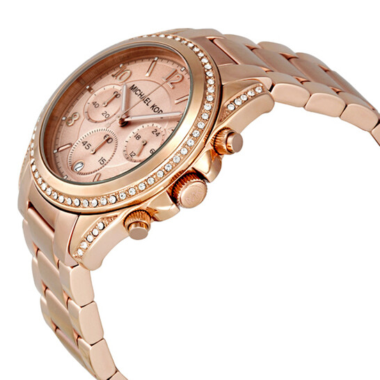 Michael Kors Blair Chronograph Rose Dial Ladies Watch MK5263  display picture 1