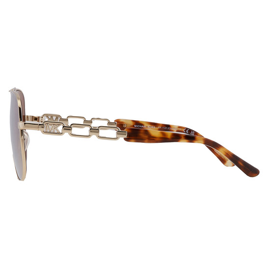 Michael Kors Chianti Gold Mirror Pilot Ladies Sunglasses 