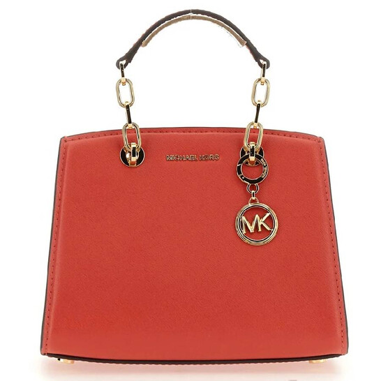 Michael Kors Cynthia Logo-Charm Leather Tote Bag 32S4GCYC1T-886