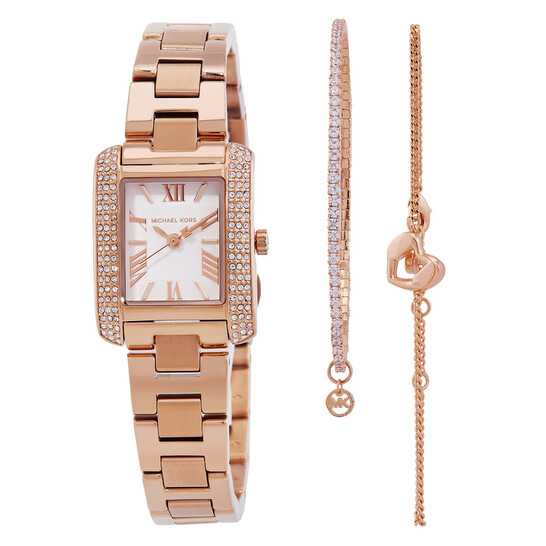 Michael Kors Emery Quartz Crystal Ladies Watch and Bracelets  display picture 1