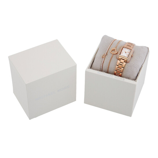 Michael Kors Emery Quartz Crystal Ladies Watch and Bracelets Gift