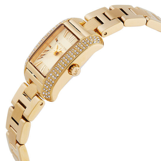 Michael Kors Emery Quartz Gold Dial Ladies Watch and Bracelets