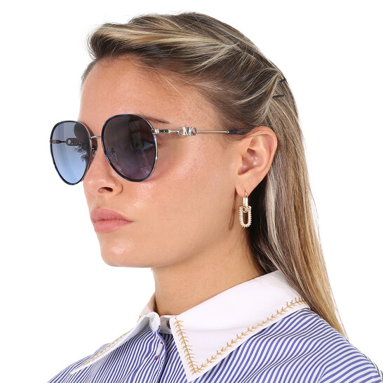 Michael Kors Empire Navy Gradient Aviator Ladies Sunglasses  display picture 1