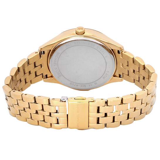 MICHAEL KORS アナログ時計 ホワイト/ゴールド 箱あり】MICHAEL KORS ゴールド ホワイト 時計 - メルカリ