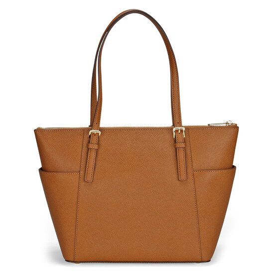 MICHAEL KORS トートバッグ ホワイト/ブラウン MICHAEL KORS MK Brown Canvas Signature Tote Bag White