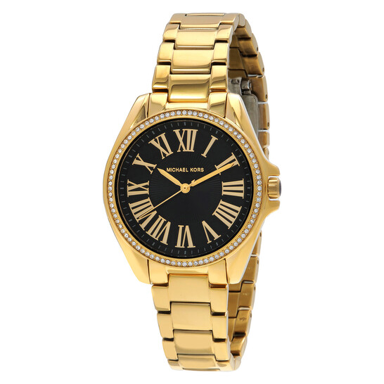Michael Kors Kacie Quartz Crystal Black Dial Ladies Watch 