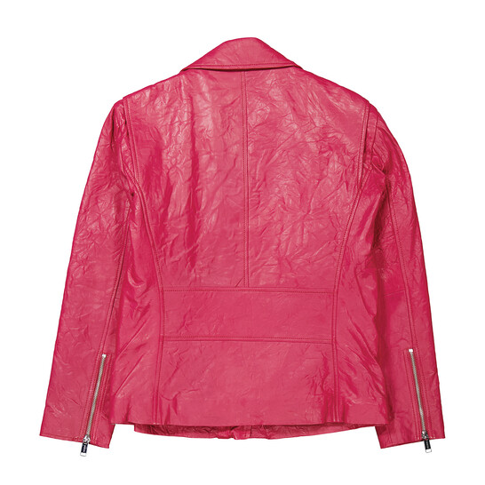 Michael Kors Ladies Crinkled Leather Moto Jacket, Size Small