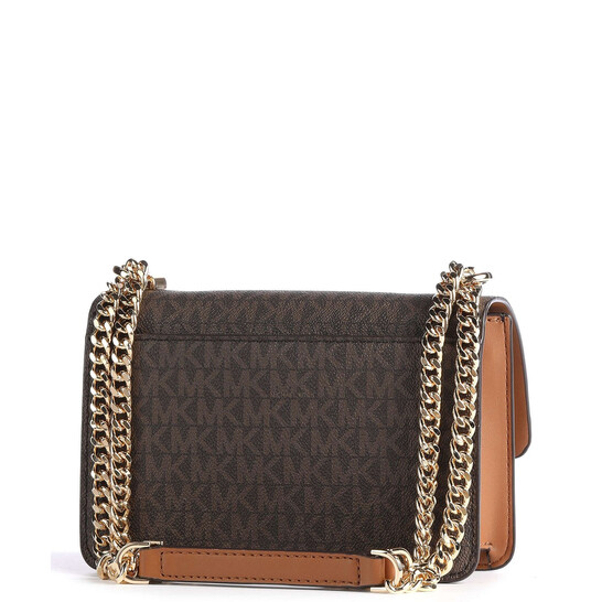 Michael Kors Ladies Heather Extra-small Logo Crossbody Bag - Brown