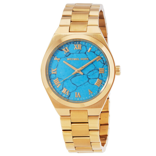 Michael Kors Lennox Quartz Blue Dial Ladies Watch MK7460
