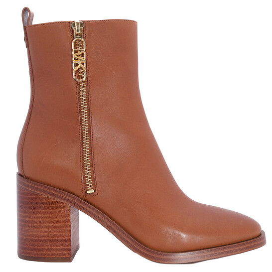 ショートブーツ・ブーティ MICHAEL KORS  Ankle Boots Women Leather Brown/Luggage Michael Kors Luggage Regan Mid Heeled Ankle Boots, Brand