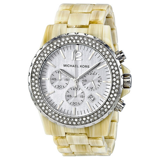Michael Kors Madison Chronograph Glitz Horn Resin Ladies  display picture 1