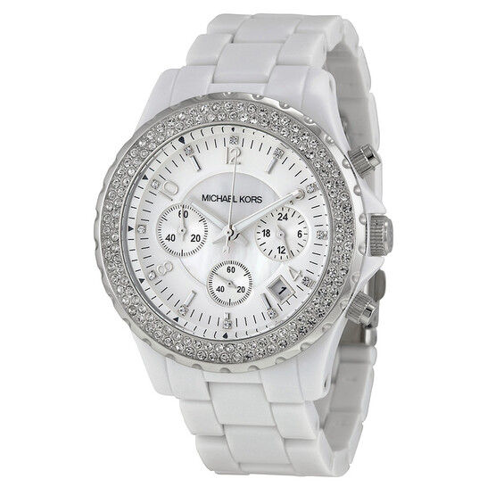 Michael Kors Madison White Mother of Pearl Dial Chronograph  display picture 1