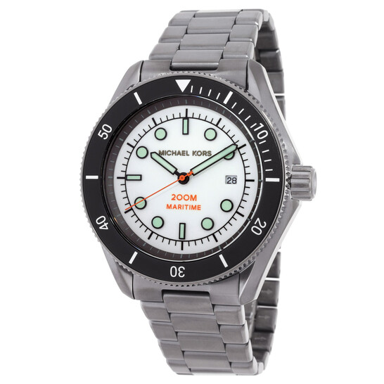 Michael Kors Stainless Steel & White Enamel Watch Michael Kors MK3228 Lexington White Dial Stainless Steel  main image 4