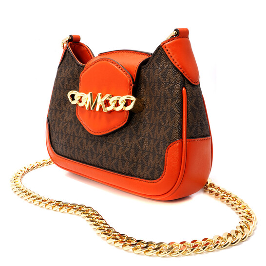 Michael Kors Orange Ladies Hally Extra Small Presbyopia Leather