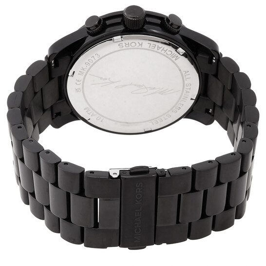メルSHOP Michael Kors Oversized Runway Chronograph Quartz Black Dial