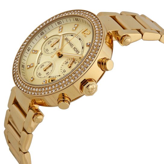 Gold Tone Mk5354 Price Michael Kors Parker Chronograph Champagne