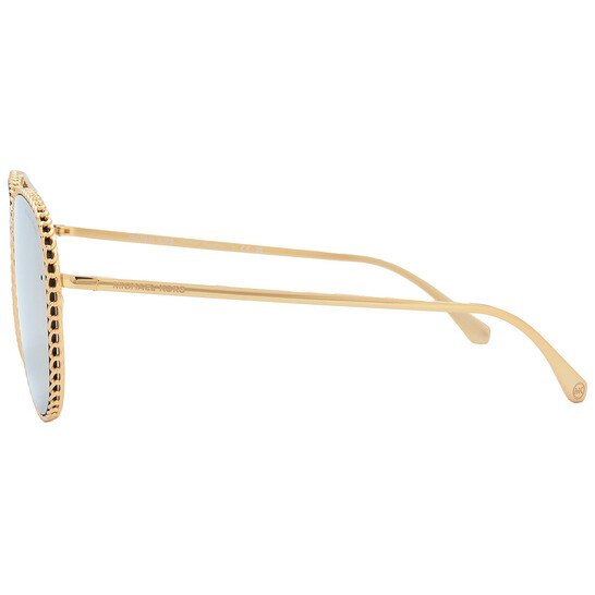 Michael Kors Portofino Gold Mirror Pilot Ladies Sunglasses  display picture 2