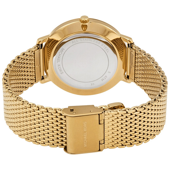 Michael Kors Pyper Quartz Crystal Gold Dial Ladies Watch