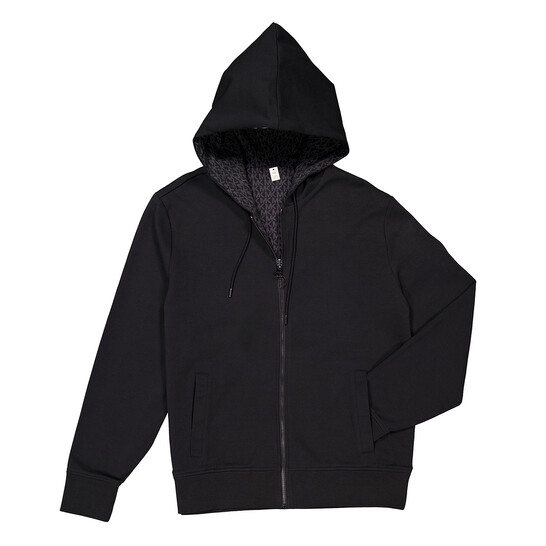Michael Kors Reversible Monogram- Print Zip-Up Hoodie, Size