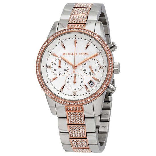 Michael Kors Ritz Chronograph Quartz Crystal Silver Dial  display picture 1