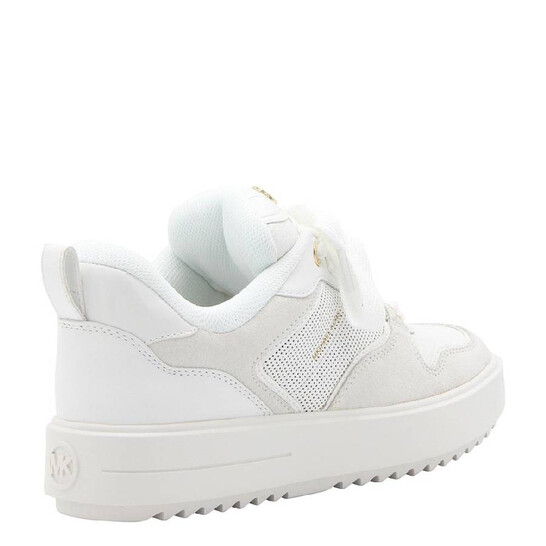 Michael Kors Rumi Logo-Plaque Leather Sneakers, Brand Size 7