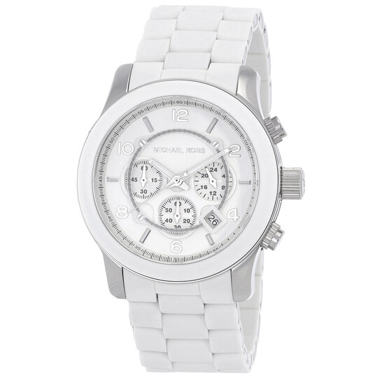 Michael Kors Runway Chronograph Quartz White Dial Men display picture 1
