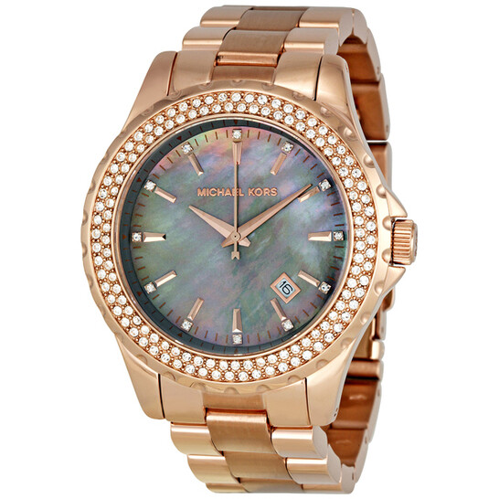 Michael Kors Runway Grey Mother of Pearl Rose Gold-plated  display picture 2