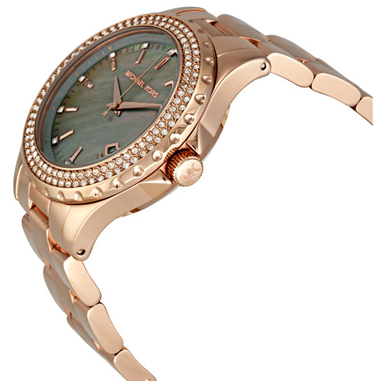 Michael Kors Runway Grey Mother of Pearl Rose Gold-plated 
