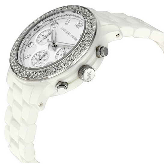 Michael Kors Runway White Dial White Ceramic Ladies Watch  display picture 1