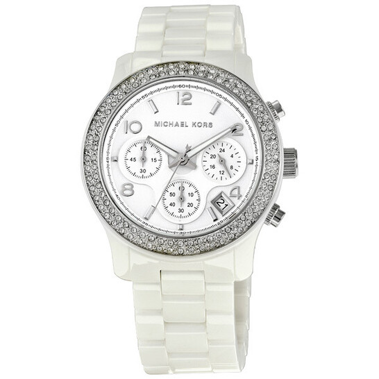 Michael Kors Runway White Dial White Ceramic Ladies Watch  display picture 3