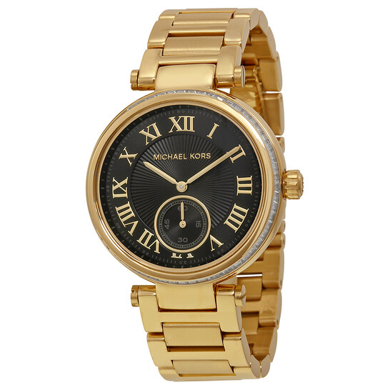 Michael Kors Skylar Black Dial Gold-tone Ladies Watch MK5989  display picture 1