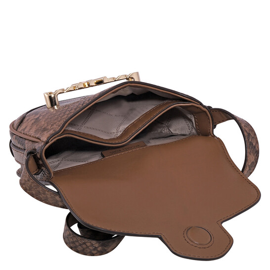 Michael Kors Snakeskin Effect Saddle Crossbody Bag 32H1G2HC1E-230