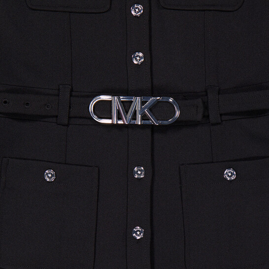 Michael Kors Stretchy Crepe Short Sleeve Belted Utility Dress, Size 2 - 546x546 Image #7