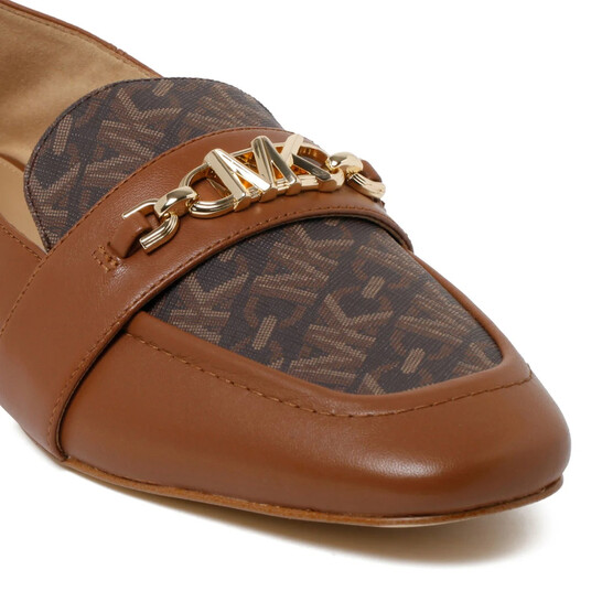 MICHAEL KORS ゴールドロゴ　ローファー MICHAEL KORS Signature Loafers MK Logo new Chocolate CHOOSE